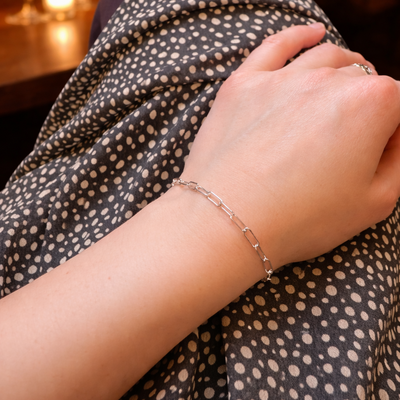 Signature Sterling Silver Paperclip Chain Bracelet