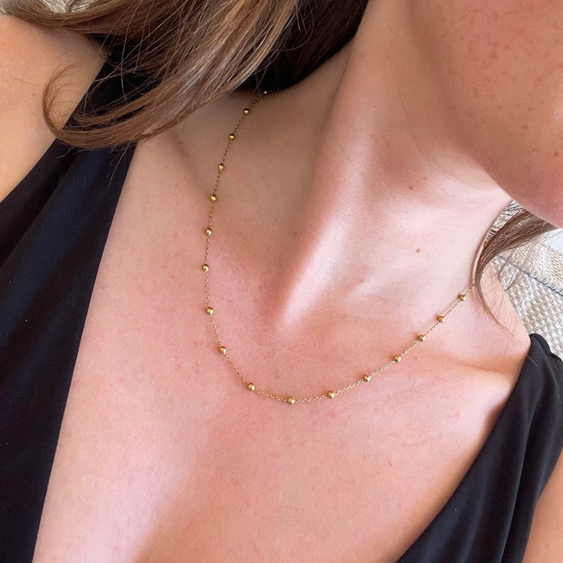 Everyday Gold Plated Stainless Steel Ball Chain Necklace