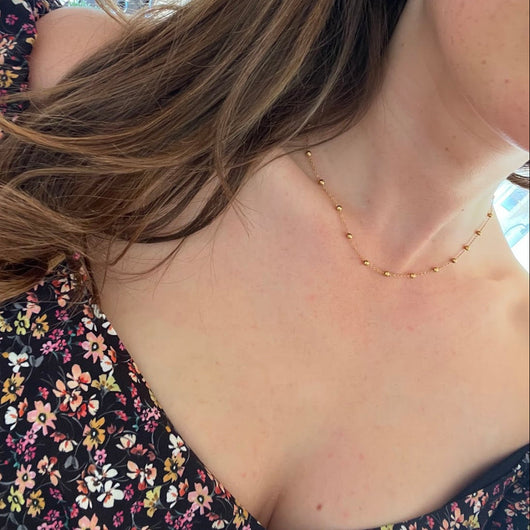 Everyday Gold Plated Stainless Steel Ball Chain Necklace