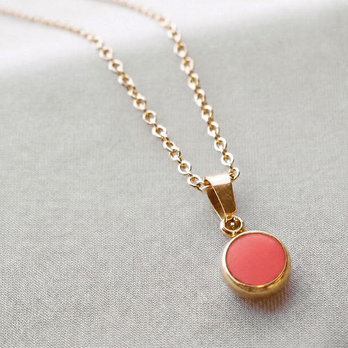 Everyday Gold Plated Stainless Steel Pendant Drop Necklace
