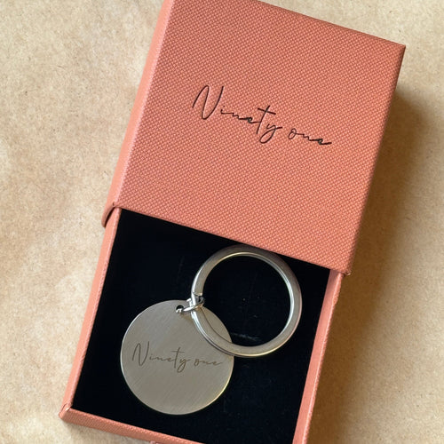 Everyday Personalised Engraved Circle Key Ring - INCLUDES ENGRAVING