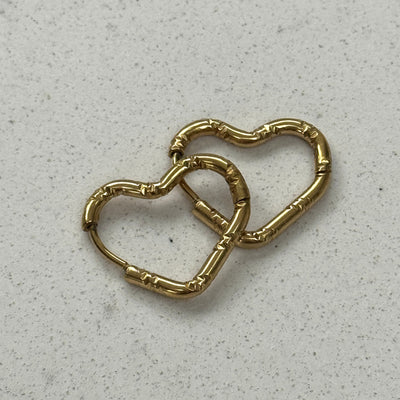 Everyday Gold Plated Heart Shaped Hoop Earrings