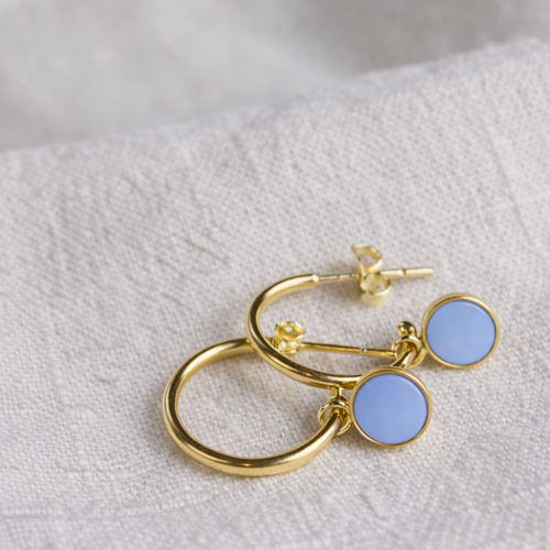 Luxe Gold Hoop Drop Earrings
