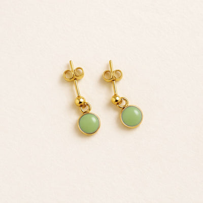 Luxe Gold Stud Drop Earrings