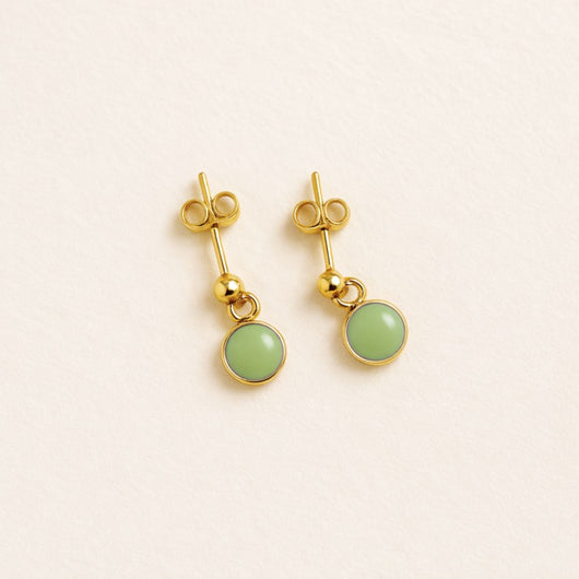 Luxe Gold Stud Drop Earrings