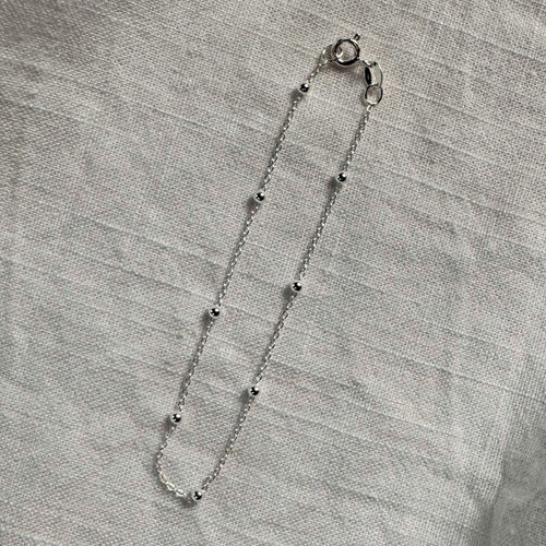 Signature Silver Ball Chain Bracelet