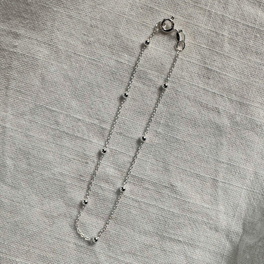 Signature Silver Ball Chain Bracelet