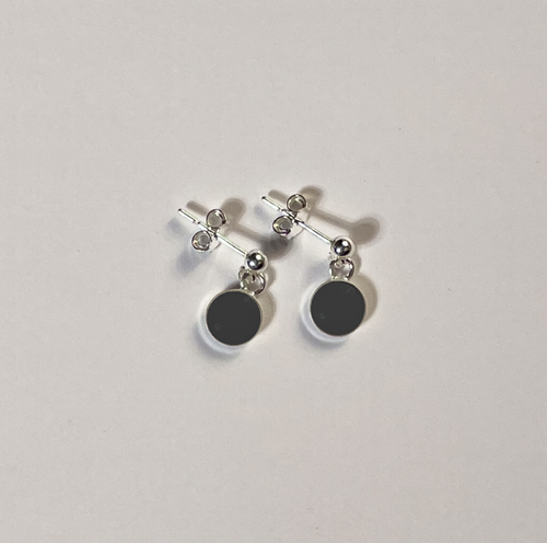 Signature Silver Stud Drop Earrings