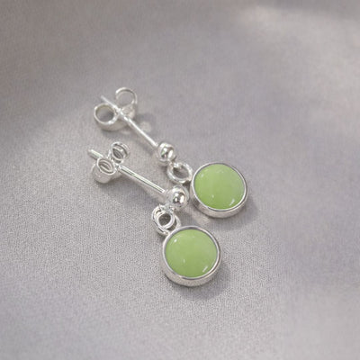 Signature Silver Stud Drop Earrings