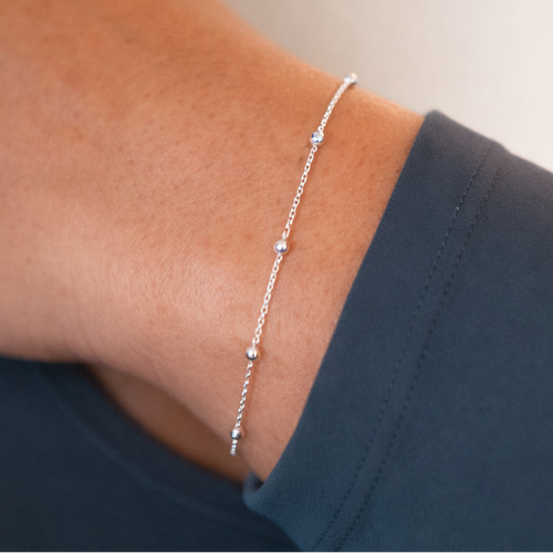 Signature Silver Ball Chain Bracelet