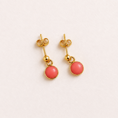 Luxe Gold Stud Drop Earrings
